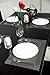 SICOHOME Placemats Set of 6,Grey,Vinyl Placemats