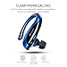 GUOER Wireless Bluetooth Headset V4.1 (Business Style) Headset Bass Sound Headphones Handsfree with Microphone for iPhone Samsung Huawei HTC, etc(Black/Blue)