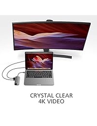 HyperDrive Duo Hub para USB C MacBook Pro 13" y 15" 2016 2017, Sanho 7 in 2 USB Type C Adapter 50Gbps Speed, 2 x USB C Power Delivery, 4K HDMI, microSD SD Card Reader