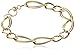 14k Yellow Gold Italian Polished and Textured Link Bracelet, 7.5