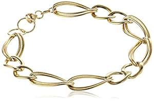 Amazon.com: 14k Yellow Gold Italian Polished and Textured Link Bracelet