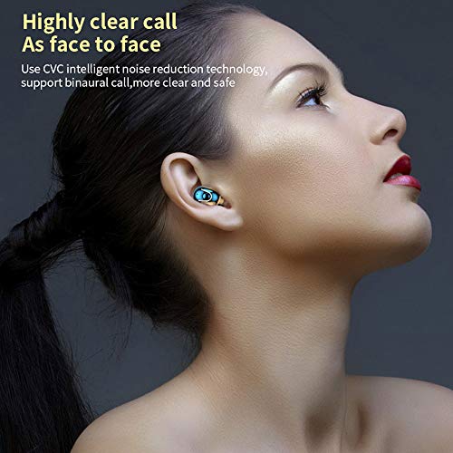 gdfh Bluetooth Earbuds Wireless Earbuds Bluetooth Earphones Wireless Headphones, Bluetooth 5.0 TWS Stereo Earphones in-Ear with Charging Case, Built-in Microphones for Sports,Workout,Gym