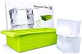 Mammoth Cubes Designer Silicone Big Ice Cube Tray - Creates 8 x 2 Inch Ice Cubes - Bright Lime Green