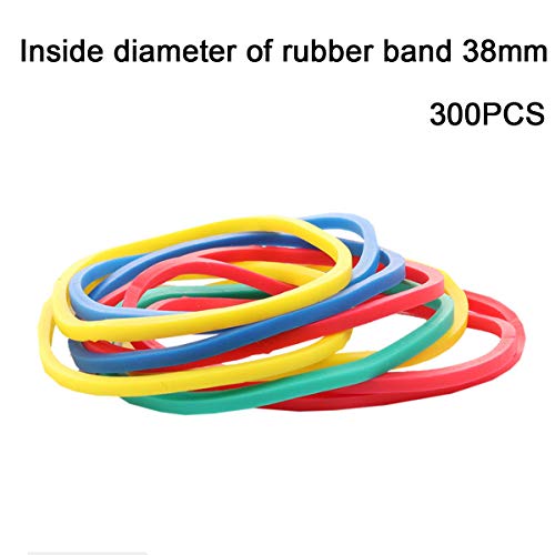 Rubber Bands 300pcs 4 Colours Small Rubber Bands for Office School Home size16 Elastic Hair Band - Thumbnail 4