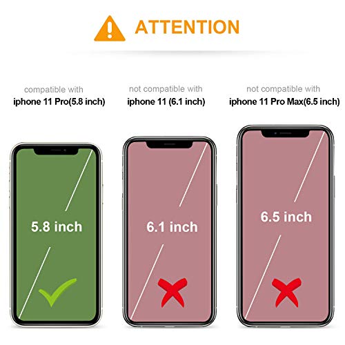 iPhone 11 Pro Wallet Case Credit Card Holder, KIHUWEY Premium Leather Kickstand Durable Shockproof Protective Cover iPhone 11 Pro 5.8 Inch (Blue)