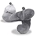 J-Pillow Jensens Inventions Award Winning Home & Travel Pillow - Patented Chin Support - Sleep Anywhere. (Silver Gray)
