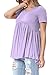 levaca Womens Summer High Low Loose Casual Maternity Tunic Tops Pastel Lilac XL