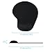 2 Pack Ergonomic Mouse pad with Wrist Support - GIM Black Silicone Gel Wrist Support Mouse Pad Mat for Laptop Desktop - Non-slip Rubber Base
