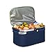 LieveLife Family Size Insulated Folding Collapsible Picnic Basket Cooler with Sewn in Frame