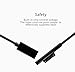 Sisyphy Nylon Braided Surface Connect to USB-C Charging Cable Compatible for Microsoft Surface Pro7 Go2 Pro6 5/4/3 Laptop1/2/3 & Surface Book,Works with 45W 15V3A USBC Charger (Female, 0.2 Meters)