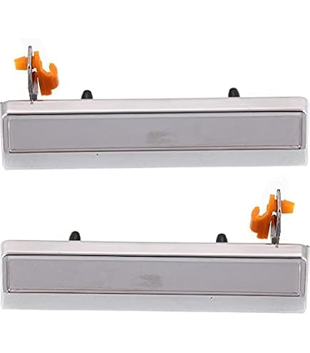 Exterior Door Handles For Dodge D150/D250/D350 1990-1993 - Driver Side Pair, Chrome Metal, No Key Hole (CH1310107)
