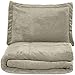 AmazonBasics Micromink Sherpa Comforter Set - Ultra-Soft, Fray-Resistant -  Twin, Taupe