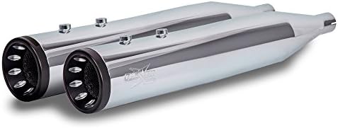 RC Components Chrome Torx Eclipse 4.5" Slip-on Mufflers for 2017 and Newer Harley-Davidson Touring models - RCX116C-23E