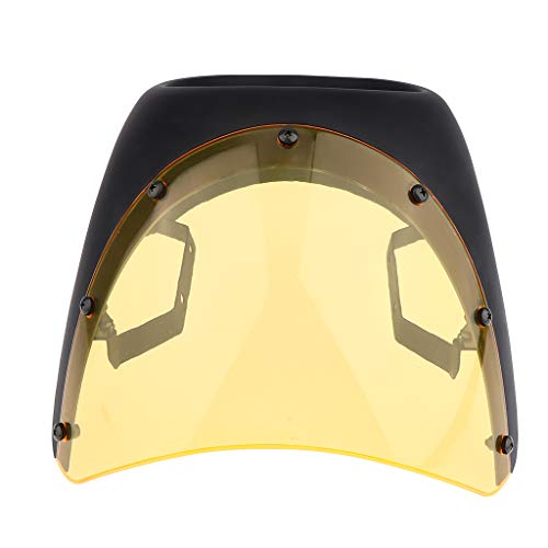image for D DOLITY Motorcycle Front Headlight Fairing Screen Retro Cafe Racer St