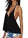 LANFEI Women's Sexy Deep V Backless Halterneck Tank Top