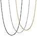 FIBO STEEL 1.5MM Stainless Steel Twist Chain Necklace for Men Women 3 Pcs a Set 14-36 inches