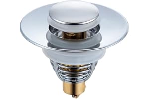 nebxazw Fits Any 1.25” to 1.65” Wide tub Drain Stainless Steel Sink Cover, pop-up Universal Odor Resistant Sink Drain with Silicone Gasket, and Shower Cap with Anti Clogging Filter