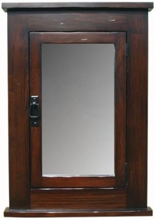 Amazon Com Mission Recessed Medicine Cabinet Dark Finish Distressed Solid Wood Handmade Furniture Decor