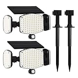Solar Lights Outdoor, HAARAY 208 LEDs Solar Flood