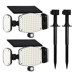 Solar Lights Outdoor, HAARAY 208 LEDs Solar Flood