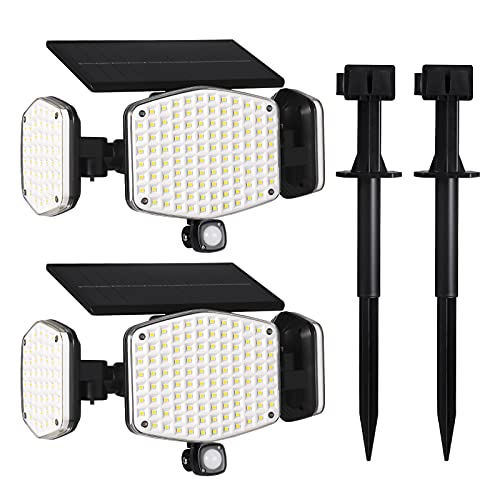 Solar Lights Outdoor, HAARAY 208 LEDs Solar Flood