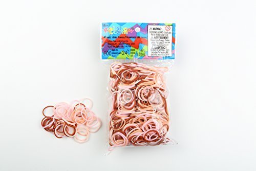 Official Rainbow Loom 600 Ct. Rubber Band Refill Pack MIXED SKIN [Includes C-Clips!] by Official Twistz Bandz Rainbow Loom Rubber Bands