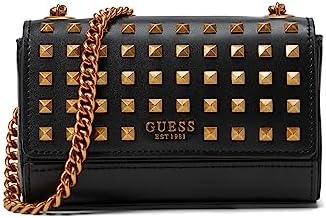 Guess ISELINE MINI CROSSBODY FLAP - Sac bandoulière - black/noir