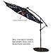 C-Hopetree 10 ft Offset Cantilever Outdoor Patio Umbrella with Solar LED Lights – Navy Blue