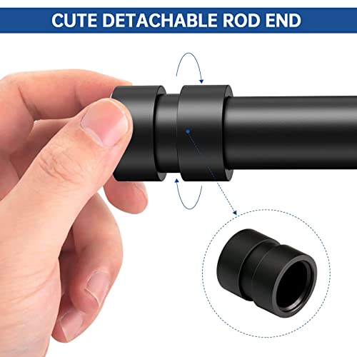 BRIOFOX Simple Shower Curtain Rod Modern Shower Rod Tension Rust