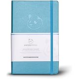 Panda Planner - Daily Planner, Calendar and Gratitude Journal to Increase Productivity, Time Management &amp; Happiness - Hardcover, Undated Day - Quarter Year Planner - Guaranteed (Cyan)