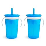 Munchkin SnackCatch & Sip 2-in-1 Snack Catcher and 2 Piece Spill-Proof Cup, Blue
