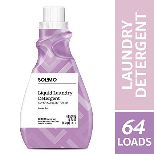 Amazon Brand Solimo Concentrated Liquid Laundry Detergent, Lavender