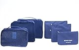 6Pcs Waterproof Travel Storage Bags Clothes Packing Cube Luggage Organizer Pouch