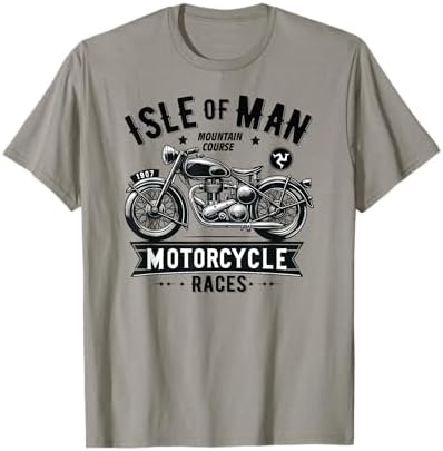 Amazon.com: Isle of Man TT Races Vintage Motorcycle Retro Design T