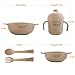 Baby Feeding Bowls - Wheat Fiber Ultimate Baby Feeding Set Baby Bowls Fork Spoon and Cup Perfect To Go Storage FDA Approved BPA Free CPC Certified