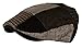 Men's Multi Pattern Patchwork Wool Blend Newsboy IVY Golf Hunting Hat (DK.Brown, SM)