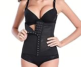 HOFAM Waist Trainer - Women's Latex Cincher - Breathable Workout Waist Corset Body Shaper Hook-and-Eye