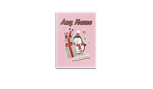 UNIGIFT Regalo Personalizable, diseño de pingüino con imán para ...