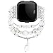 Simpeak Band Compatible with Fitbit Versa/Versa 2 / Versa Lite/Versa SE Smartwatch, Bracelet Elastic Beaded Pearl Band Replacement for Fitbit Versa,Women, White