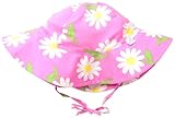 i play. Baby Girls' Brim Sun Protection Hat, Hot Pink Daisy, 0-6 Months