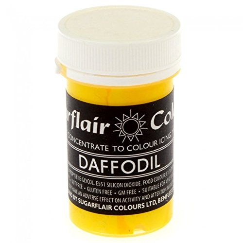 Click Here to See More Images 20 x Sugarflair DAFFODIL YELLOW Pastel Edible Food Cake Icing Colour Paste 25g