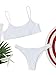 SOLY HUX Women's Two Piece Shirred Bikini Set White S