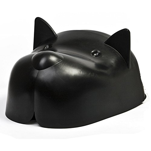 Qualy Mr. Dog Covered Food Bowl - Black