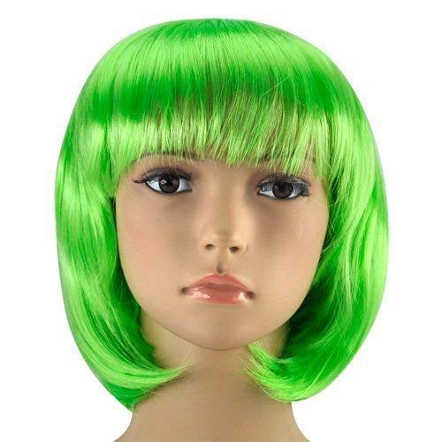 Matissa WOMEN'S LADIES SHORT BOB WIG FANCY DRESS COSPLAY WIGS POP PARTY COSTUME (Green)