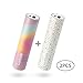 Luxtude myColors Portable Charger, 2 Pack 3350mAh Mini Power Bank, Lipstick Size Ultra Compact Portable Phone Charger, Small and Stylish External Battery Pack for iPhone, Samsung Galaxy and More