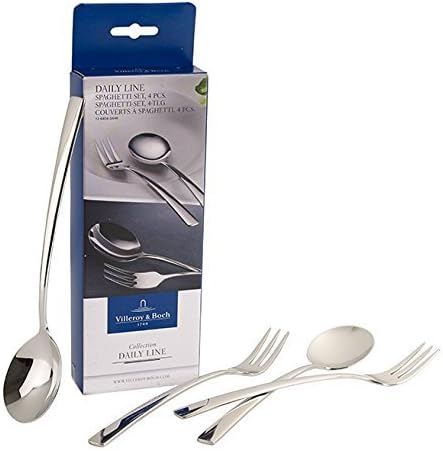 Villeroy & Boch, Daily Line Specials Spaghetti Set, 4 pt., cutlery set consisting of spoon and fork, stainless steel