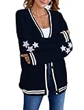 FindThy Women’s Star Embroidery Knit Cardigan