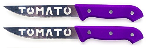 Brandobay Stainless Steel Tomato Slicer Knives Set (colors may vary )