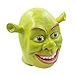 PAINEOMN Green Monster Mask Costume Mask Halloween Cosplay Full Head Green Adult Shrek Mask Latex