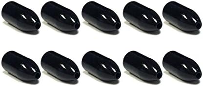 Interwebz 10 Pack 5/16 oz Tungsten Black Bullet Worm Weight for Bass Fishing Pitching and Flipping Sinker